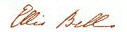 Signature of Ellis Bell